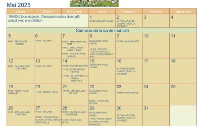 Calendrier – Mai 2025